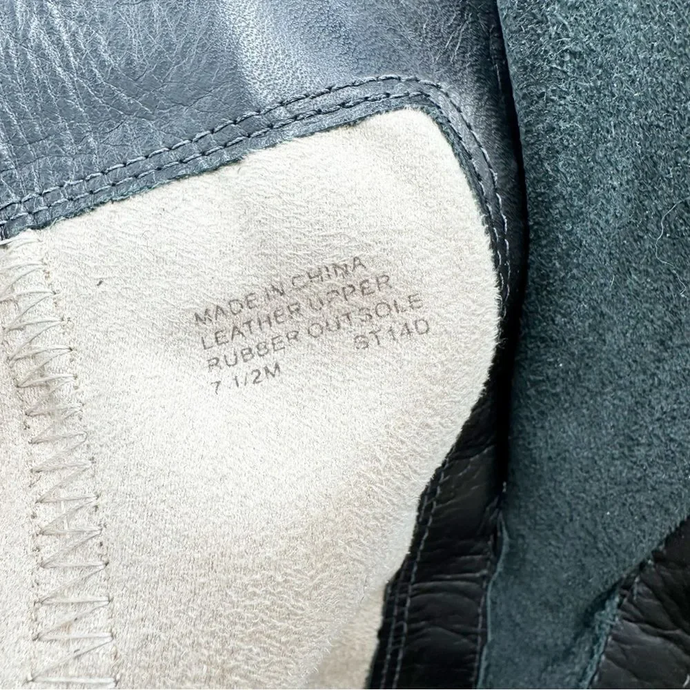 Michael Kors Chunky Heel Moto Boot Black Silver Buckles Lug Sole Sz‎ 7.5 - Picture 10 of 14